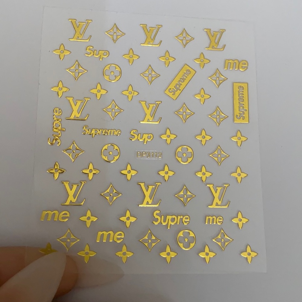 GOLD DESIGNER NAIL STICKERS